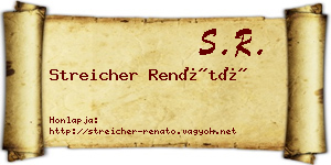 Streicher Renátó névjegykártya