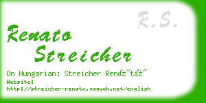 renato streicher business card